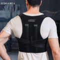 Posture Corrector Upper and Lower Back Support Belt Unisex Compression, Black