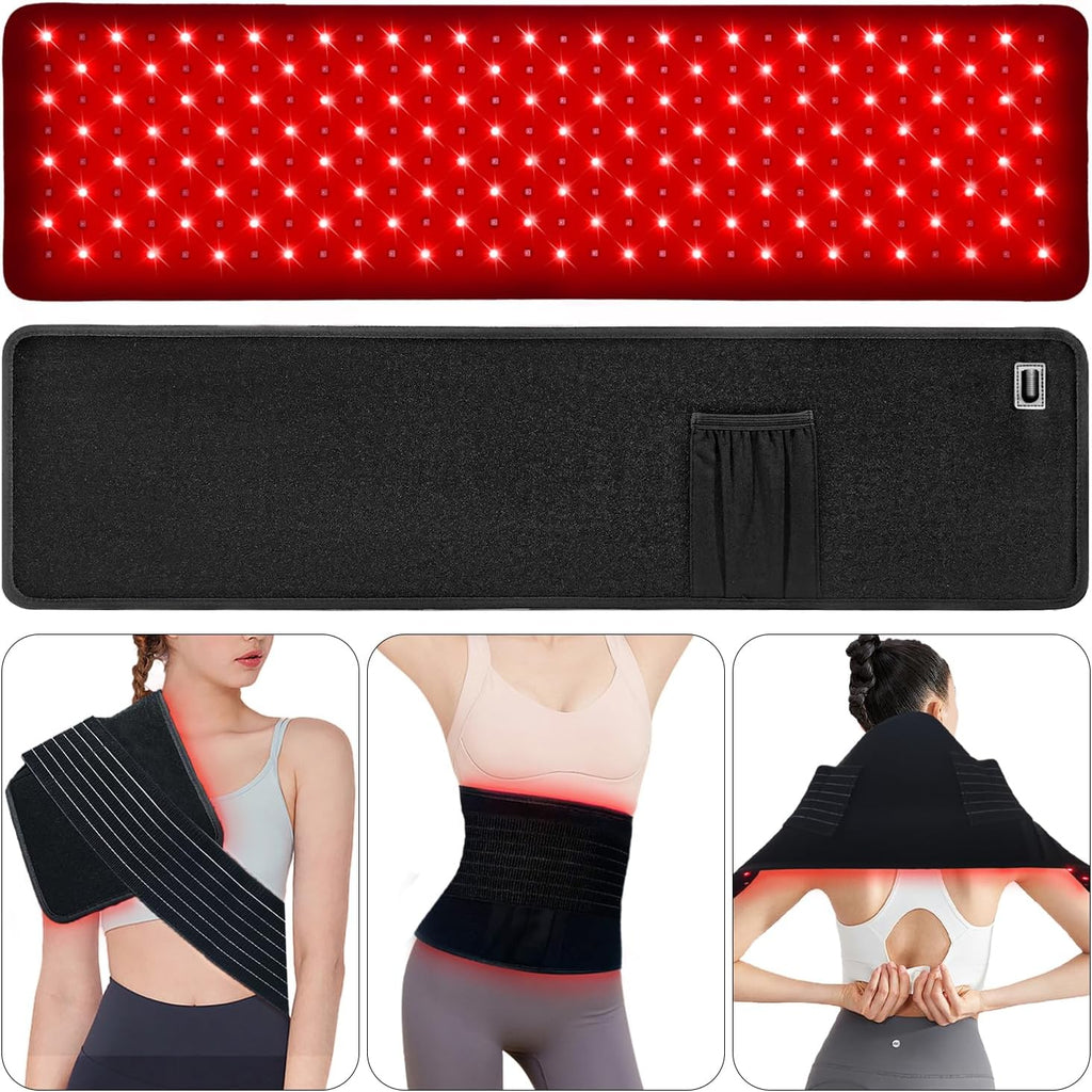 Red Light Therapy for Body,Relieve Body Pain and Muscle Fatigue,Retractable Red Light Therapy Belt, Portable Infrared Light Therapy Device at Home