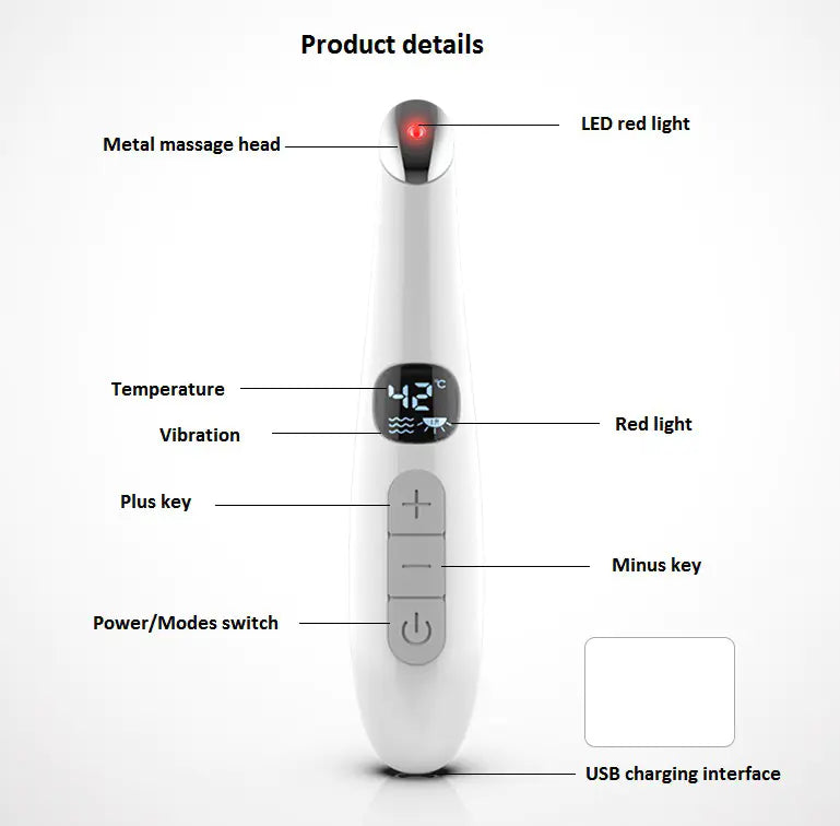 Eye Massager with Heating Function for Dark Circles
