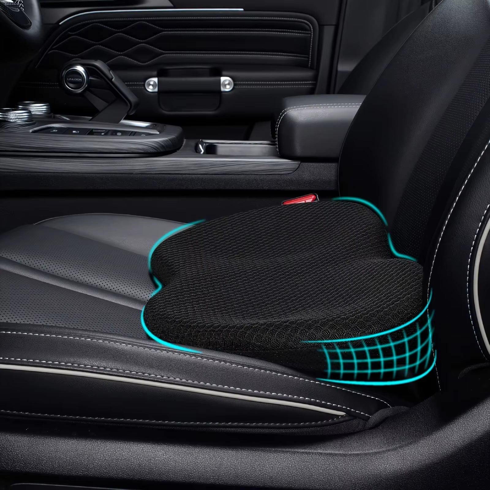 1PC Car Seat Cushion, Multi-Use Memory Foam Car Lower Back Support Pad for Driver Lumbar Support Pillow for Car Back Pain Relief